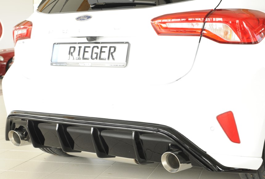 Diffuser Ford Focus 4 ST/ST-Line sportuitlaat links + rechts Rieger glans zwart