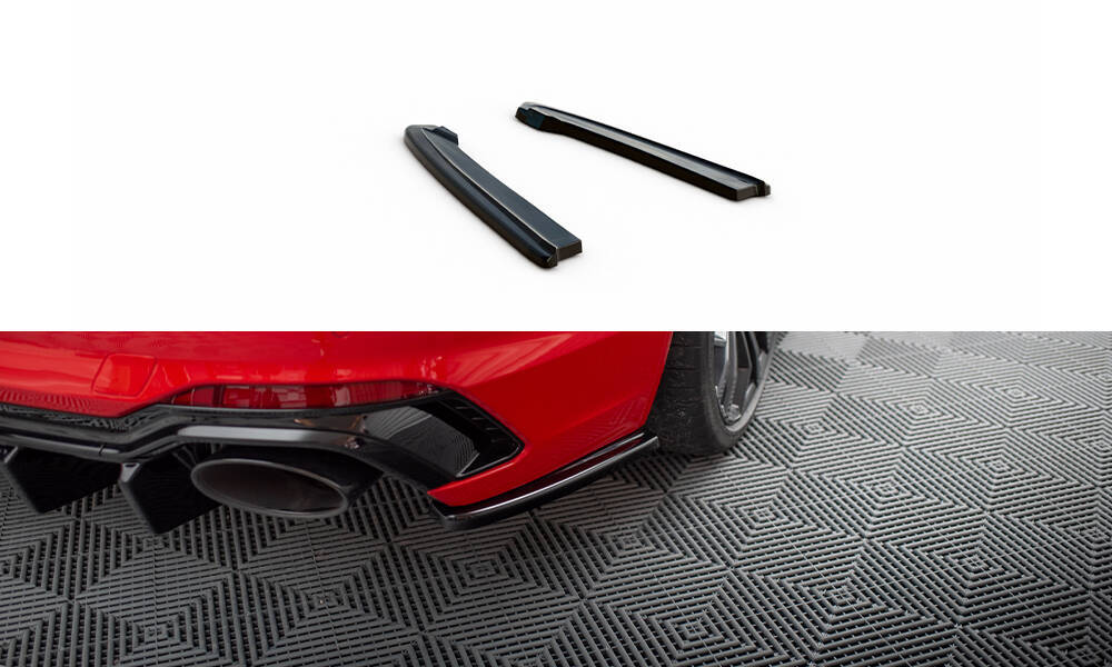 Zijdiffusers Audi RS4 B9 Avant Maxton Glanzend Zwart