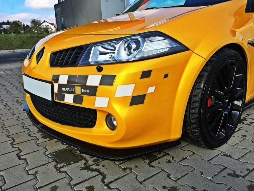 Voorspoiler Renault Megane 2 RS Maxton Design glans zwart