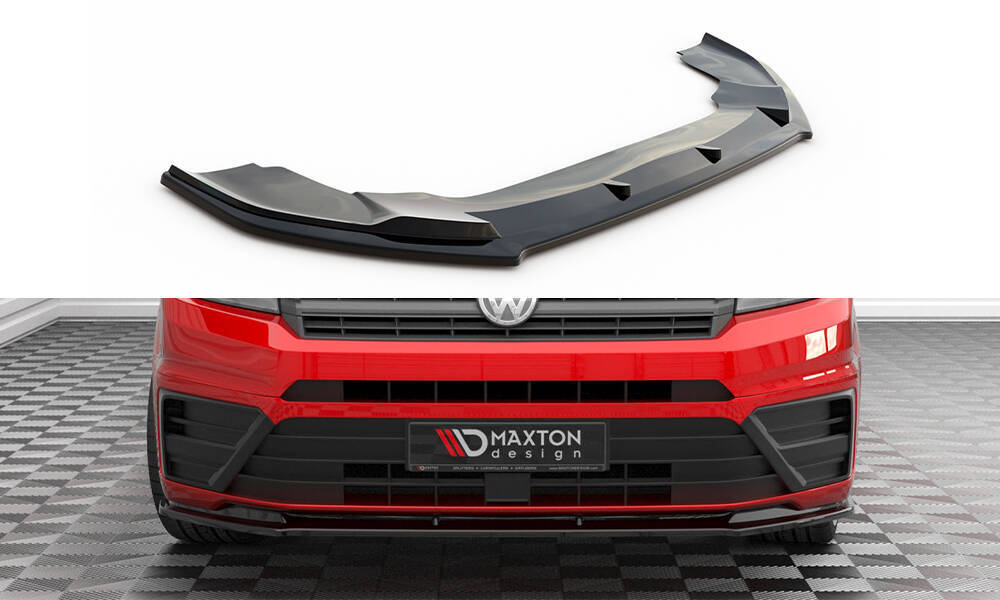 Voorspoiler VW Crafter MK2 2017- .. Maxton Glans Zwart V.1