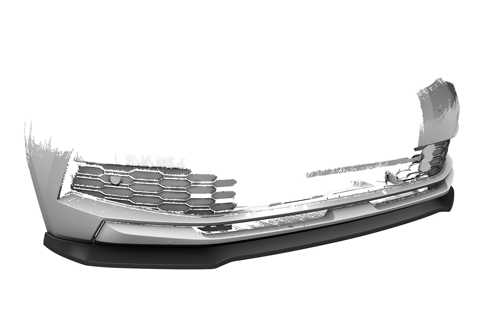 Voorspoiler Skoda Kamiq CSR glans Zwart