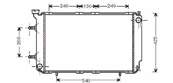 Radiator SUBARU LEGACY 96-98 670x394 2.5I-AWD +/-AC
