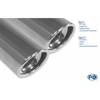 VW Passat 3C/ 3C CC Einddemper 63,5mm - 2x80 Typ 17 FOX