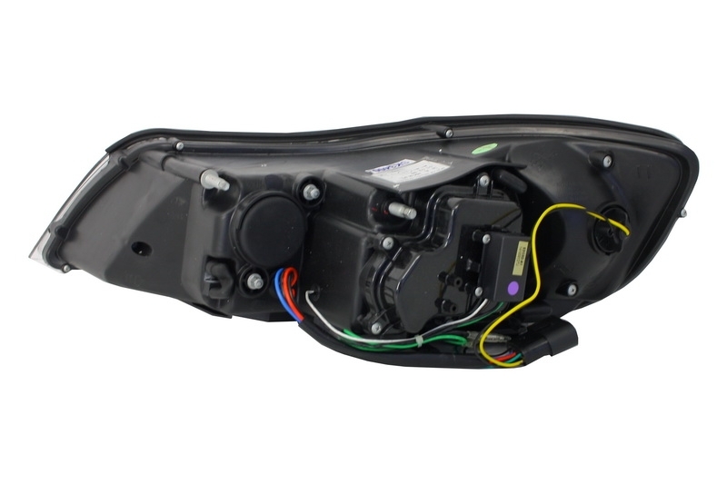 Koplampen Skoda Octavia 09-12 DRL look Devil Eyes zwart