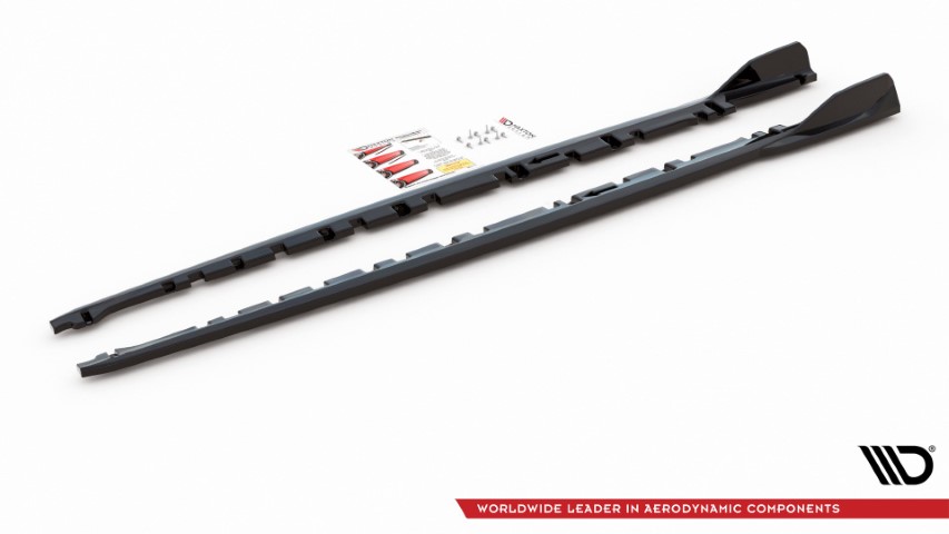 Zijskirts BMW 1 Serie F40 M-Pack/ M135i Glans Zwart V3