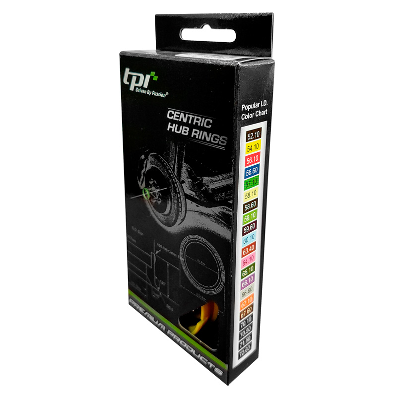 Set TPI Centreerringen - 73.0->57.1mm - Groen
