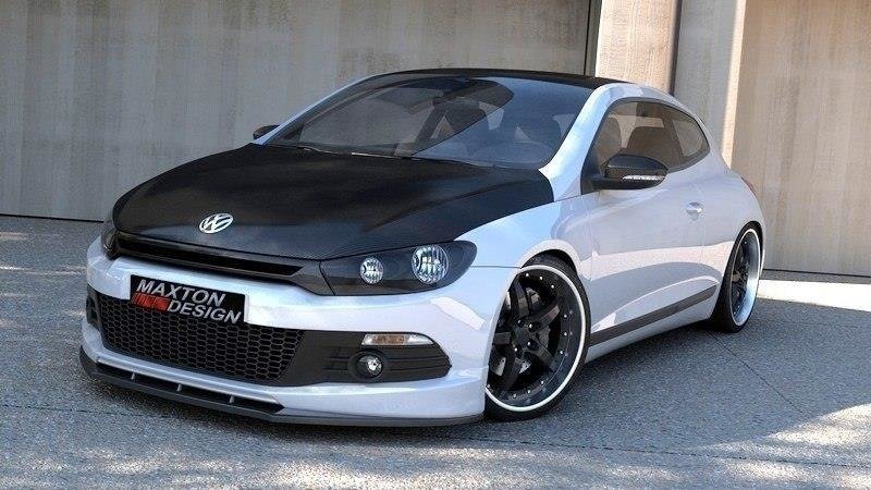 Voorspoiler Volkswagen Scirocco R-Line Maxton Glans Zwart