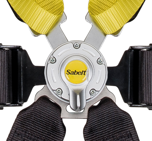 Sabelt Gordel 6 Punts Alu Zwart 2 Inch FHR / HANS / FIA
