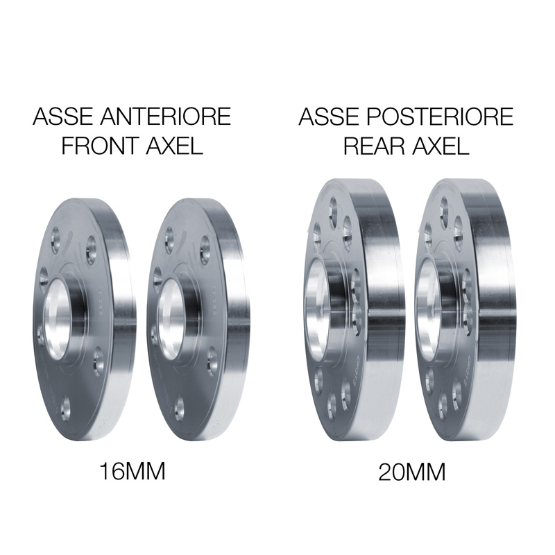 Simoni Racing Aluminium Spoorverbreder Set - 2x16mm(VA) - 2x20mm(AA) (Naaf 58,1mm) inclusief wielbouten -  Alfa Romeo diversen
