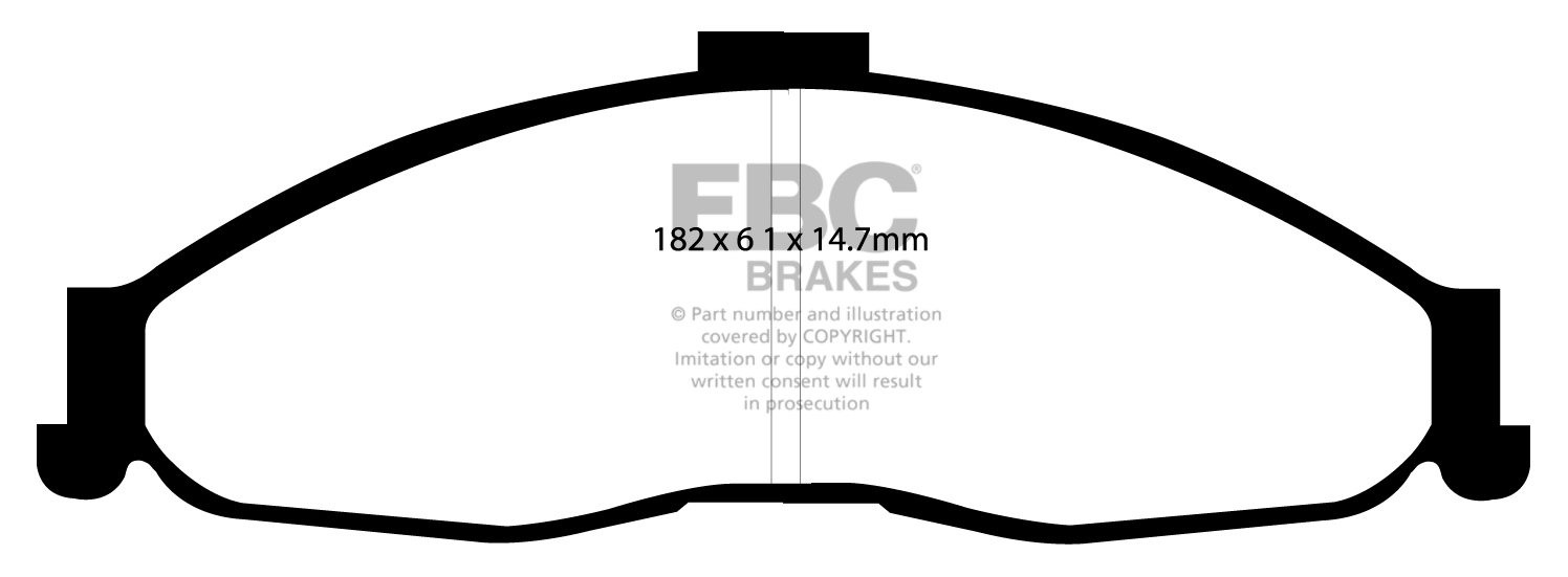 EBC Brakes PONTIAC Firebird 5.7 98-2002 Remblokken voorzijde red
