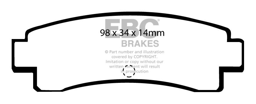 EBC Brakes NISSAN Sunny 1.6 ZX (B12) 86-92 Remblokken achterzijd