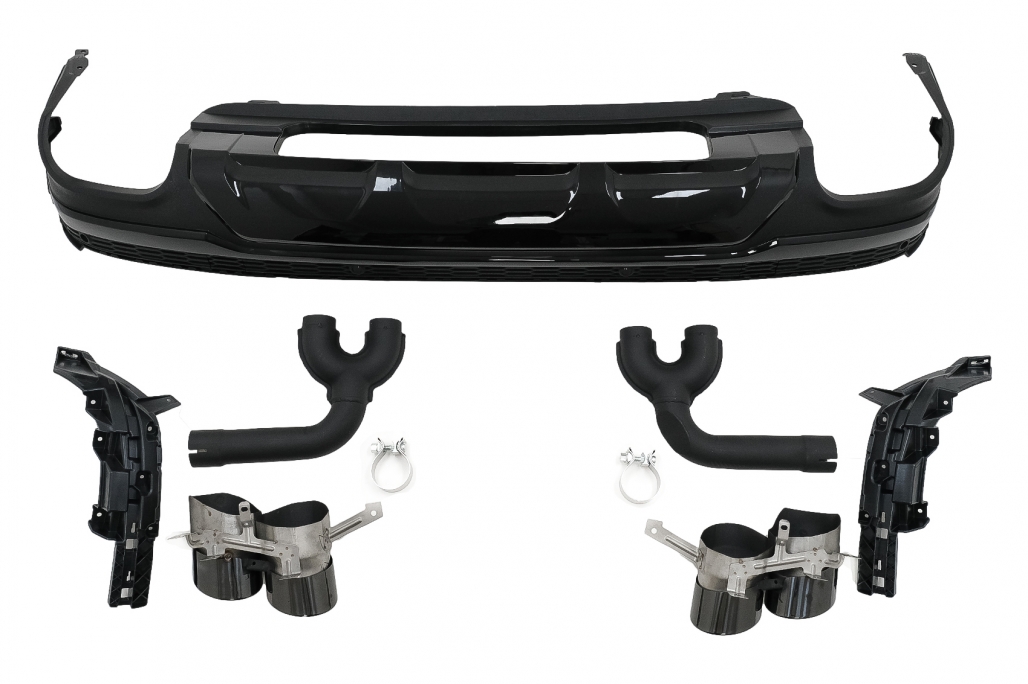Diffuser Audi Q7 SUV 4M Facelift (2020-up) SQ7 Design Zwart