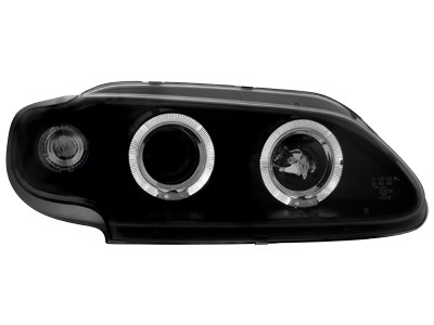 Koplampen Renault Megane 96-99 3/5 deurs Angel Eyes zwart