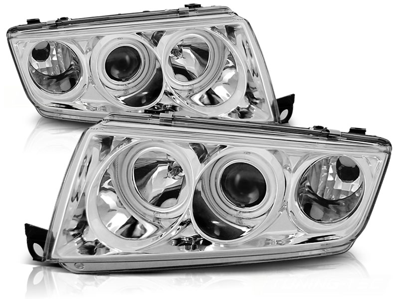 Koplampen Skoda Fabia 99-07 Angel Eyes Chroom