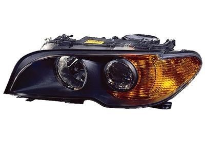 koplamp, H7+H7, zwart huis, oranje knipper, rechts BMW 3 serie E