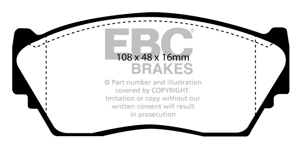 EBC Brakes NISSAN Sunny 1.6 (N14) 91-95 Remblokken voorzijde gre