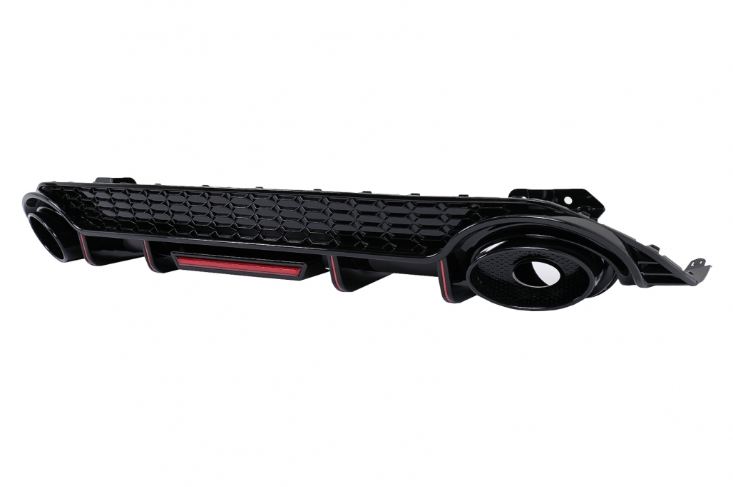 Diffuser Audi S3 Hatchback 8Y RS-Look Zwart met sierstukken