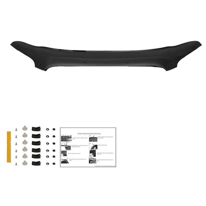 Motorkapbeschermer (steenslagcover)  Ford Transit MK8 2014-2019 - Glanzend zwart