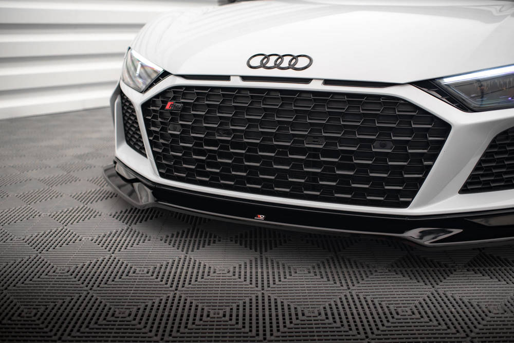 Voorspoiler V.3 Audi R8 Facelift  2018 - 2021 Maxton Glans Zwart