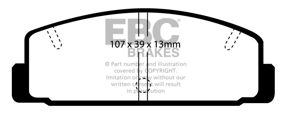 EBC Brakes DAIHATSU Charade 1.3 GTi 96-98 Remblokken achterzijde