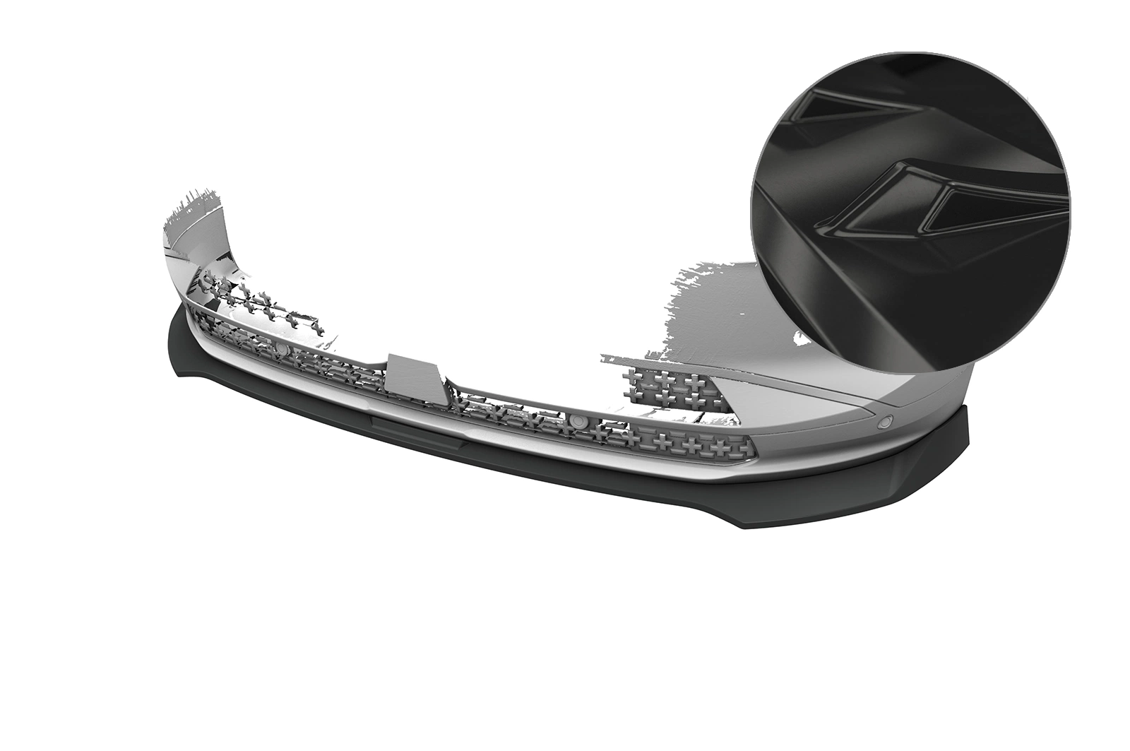 Voorspoiler Opel Grandland (2e generatie) – CSR Automotive Bekerspoilerlip Glanzend Zwart