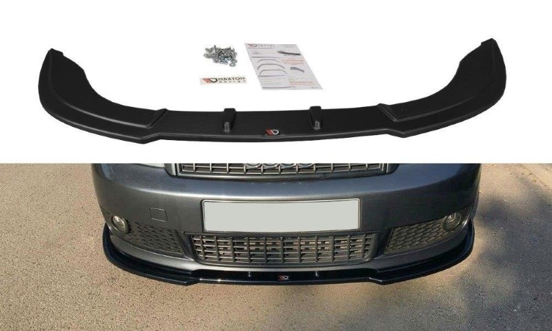 Voorspoiler Audi A4 S-Line B6 V.2 Glanzend Zwart