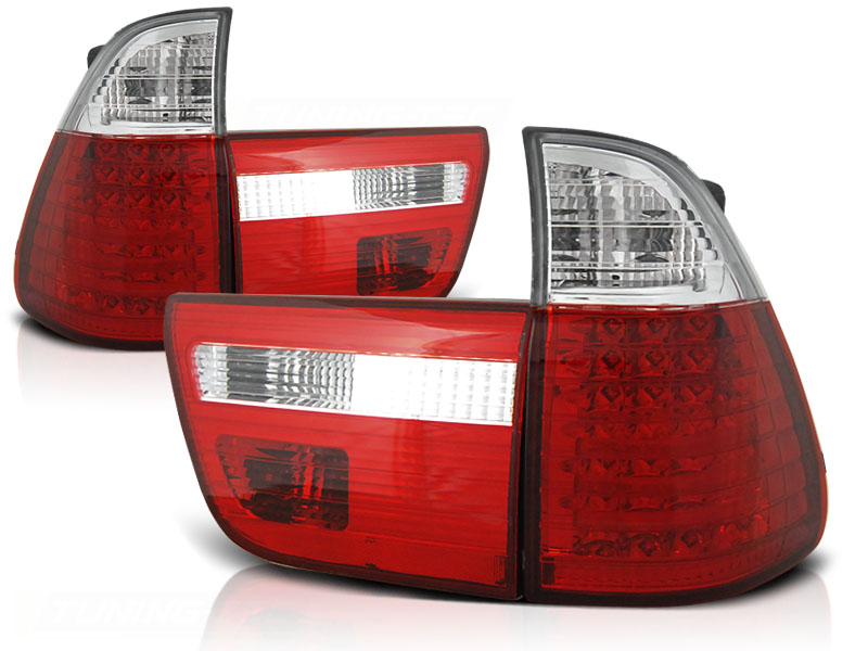 Achterlichten BMW X5 98-03 LED rood/wit