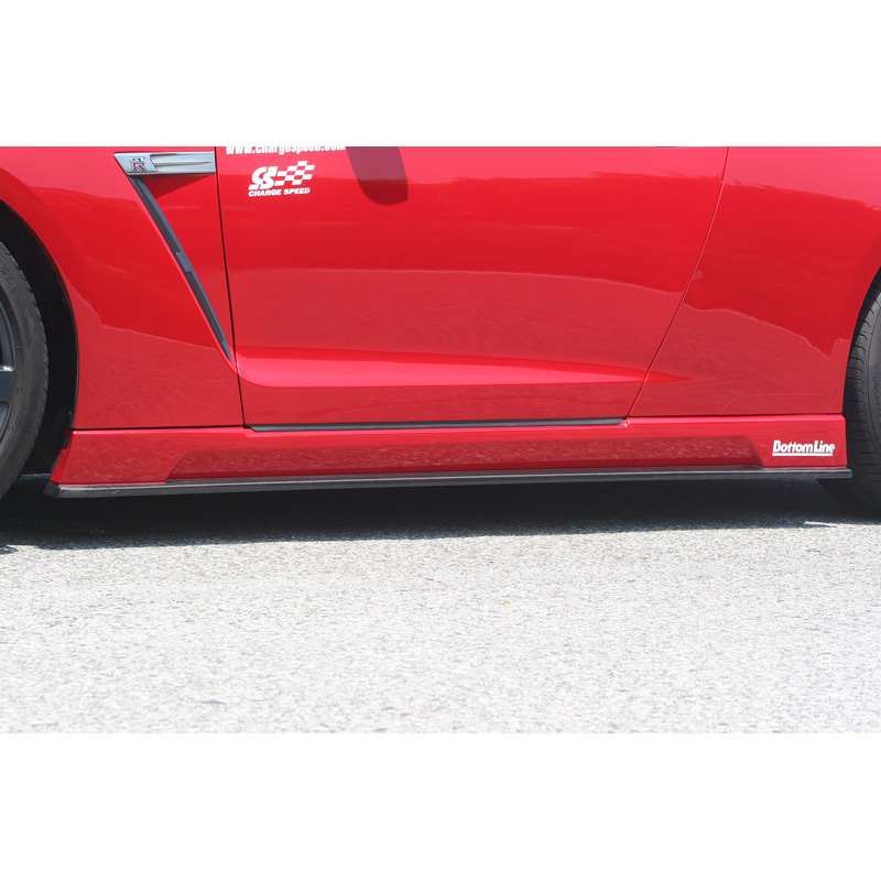 Chargespeed Sideskirts  Nissan GT-R R35 BottomLine (FRP Zwart)