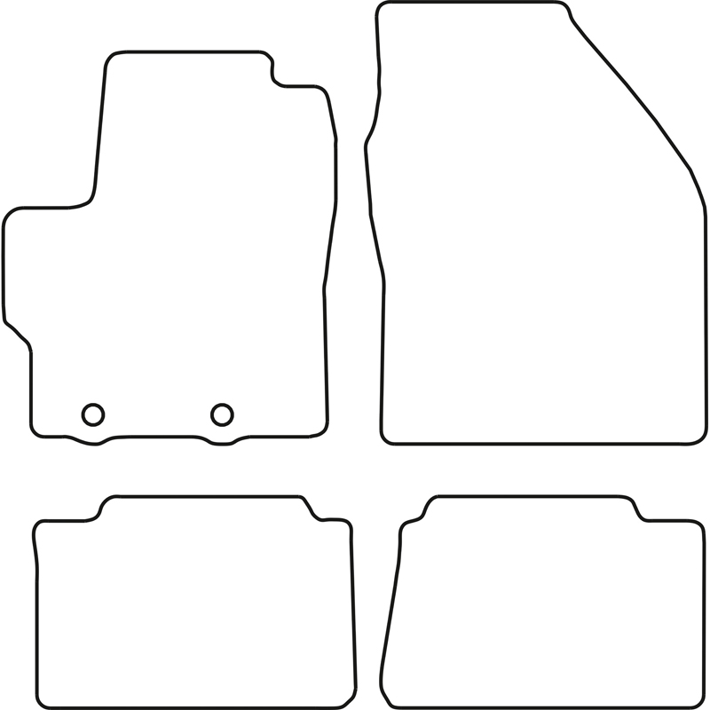 Automatten Velours  Toyota Yaris IV (XP21) 2020- & Yaris Cross (MXP_) 2021- & Mazda 2 (KB) Hybrid 2022-