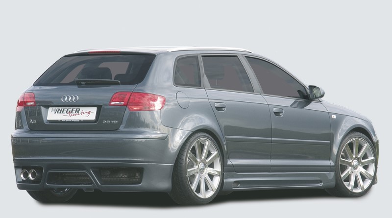 Zijskirts Audi A3 8P Sportback 3-5 Deurs Rieger met uitsnede