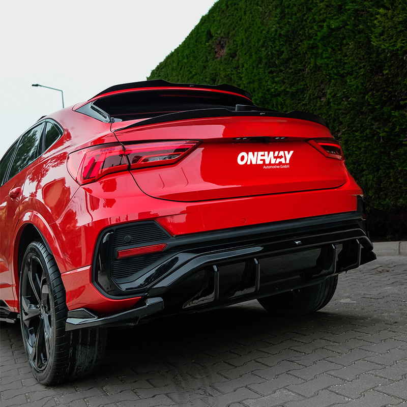 Oneway Achterspoiler  Audi Q3 (F3N) Sportback 2019-2025 incl. S-Line/RSQ3 - Glanzend zwart