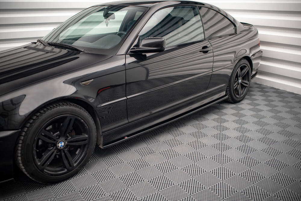 Zijskirts V.2 BMW 3 E46 MPACK COUPE Glanzend Zwart