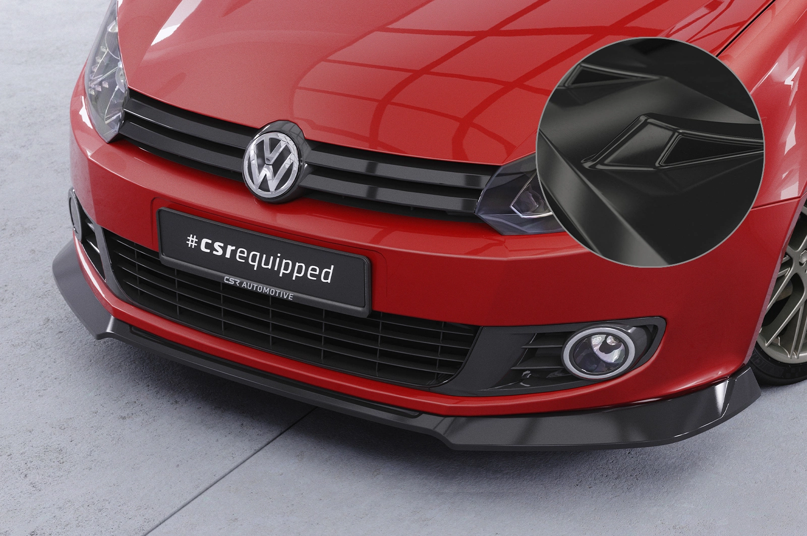 Voorspoiler Volkswagen Golf 6 (Typ 5K1) Glans Zwart – CSR Automotive 