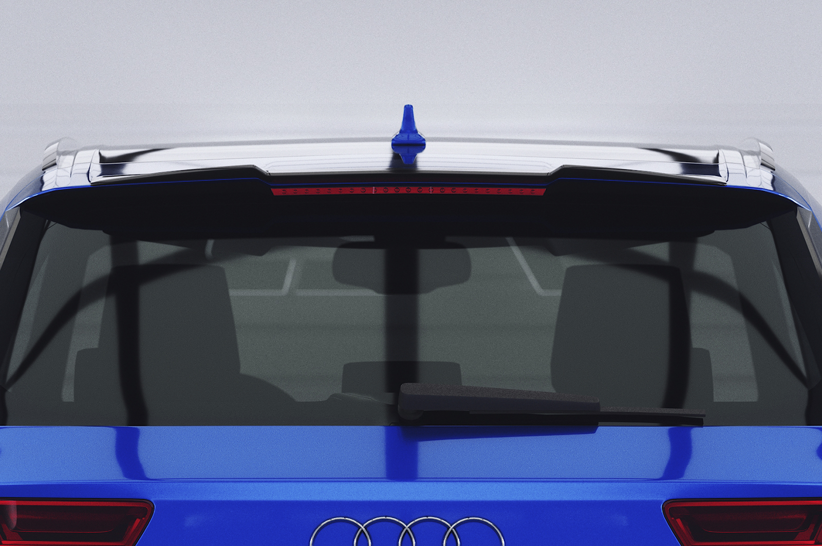 Spoiler Audi Q7 S-Line SQ7 CSR Glans Zwart