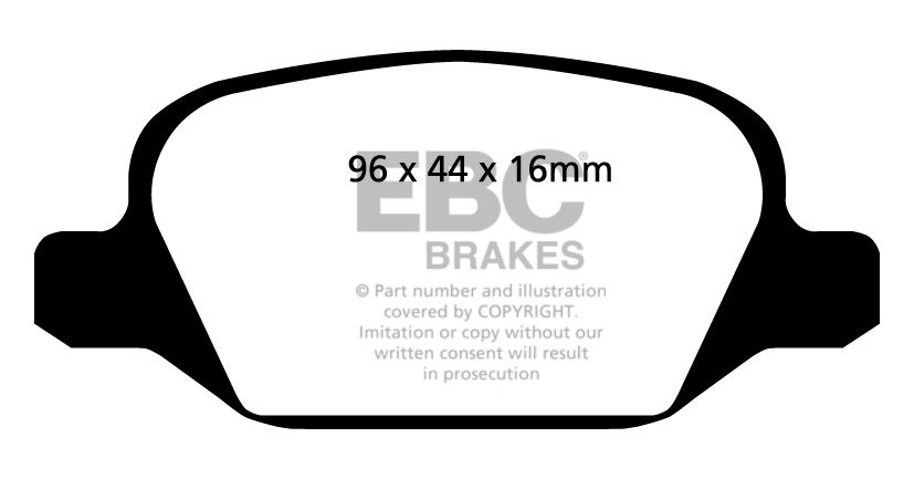EBC Brakes LANCIA Lybra 1.6 99-2006 Remblokken achterzijde
