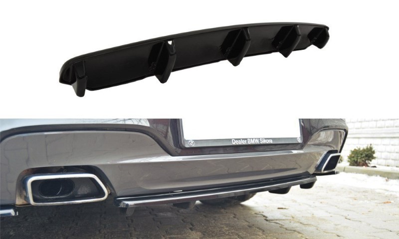 Centrale Achterspoiler BMW 6 Gran Coupé MPACK (met verticale bar) Glanzend Zwart