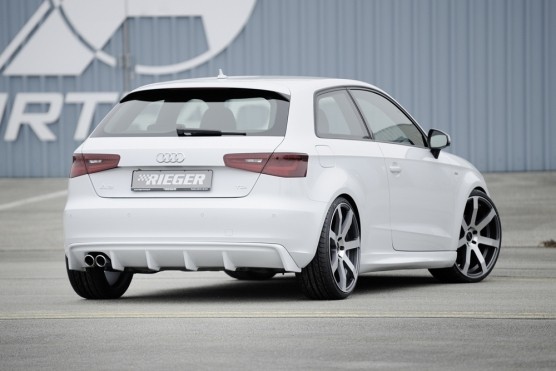 Achterbumper Diffusor Audi A3 8V 12-16 Rieger ABS