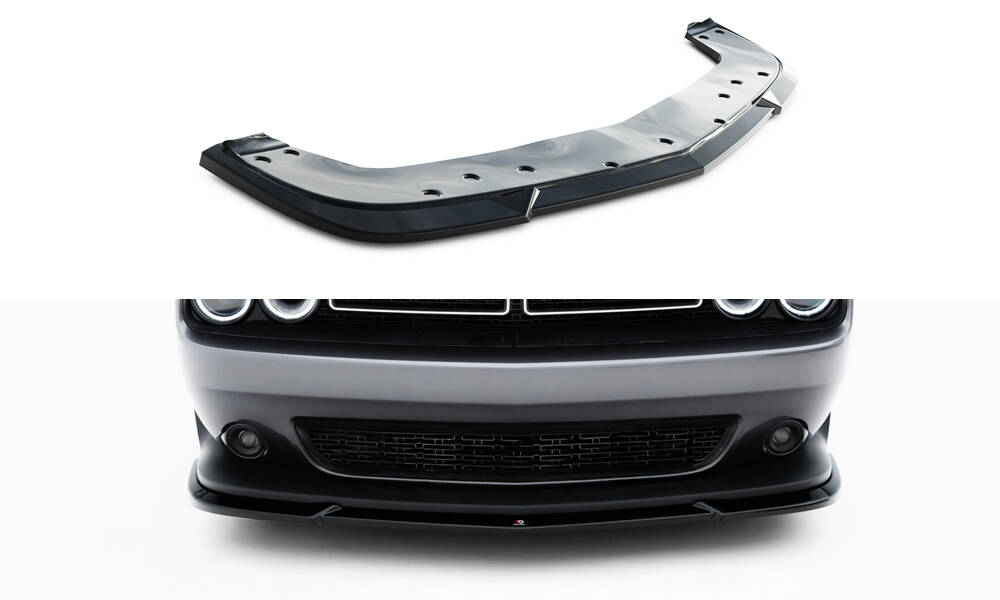 Voorspoiler Dodge Challenger GT MK3 Facelift Maxton Glanzend zwart