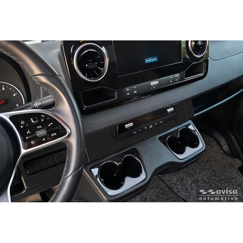 Avisa RVS bekerhouder afdekking (2 stuks)  Mercedes Sprinter III 2018- - Zwart