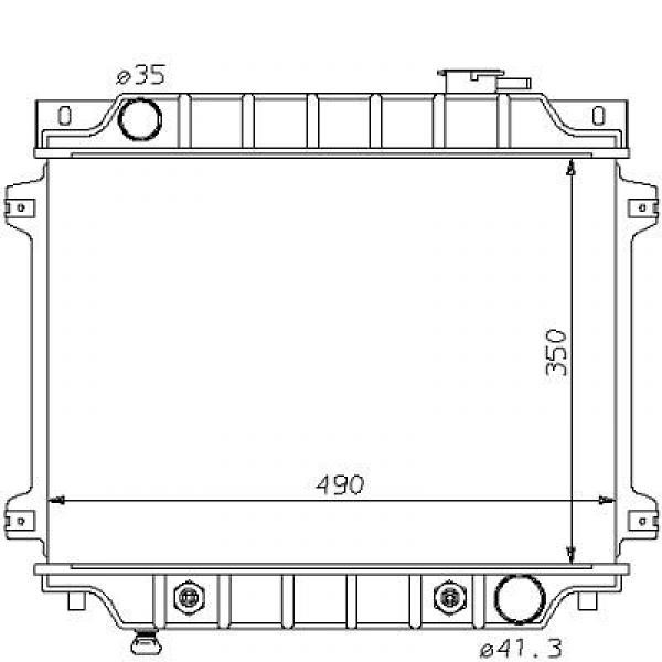 Radiator KIA SEPHIA/SHUMA 96-01 345x700 1.5I +/-AC