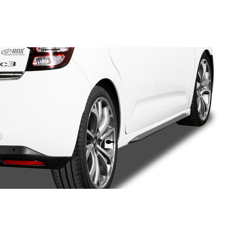 Sideskirts 'Slim'  Citroën C3 2009-2016 (ABS zwart glanzend)