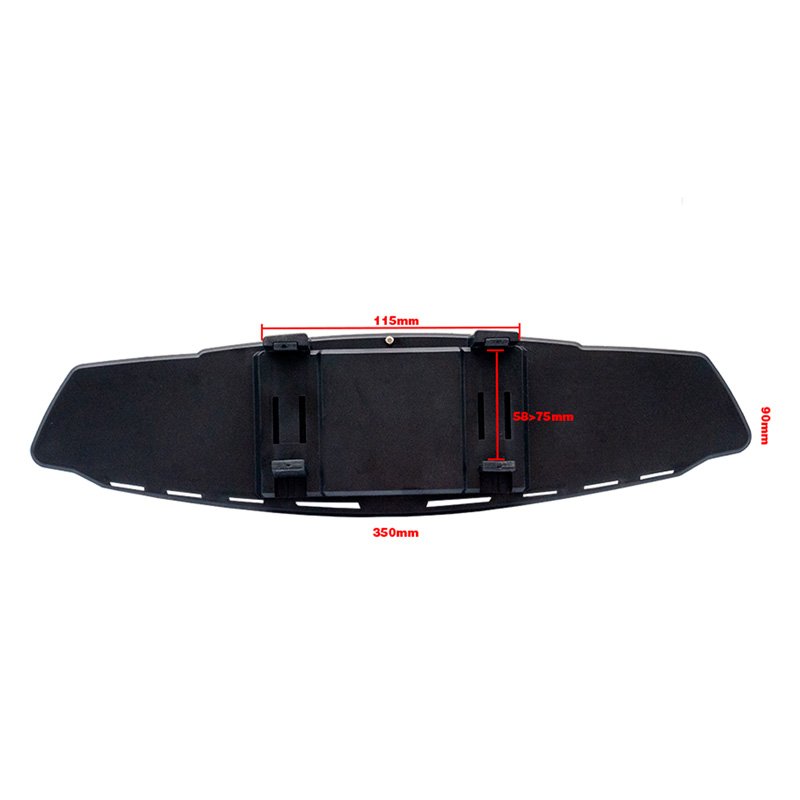Simoni Racing Binnenspiegel universeel 350mm - Zwart - met klemmen