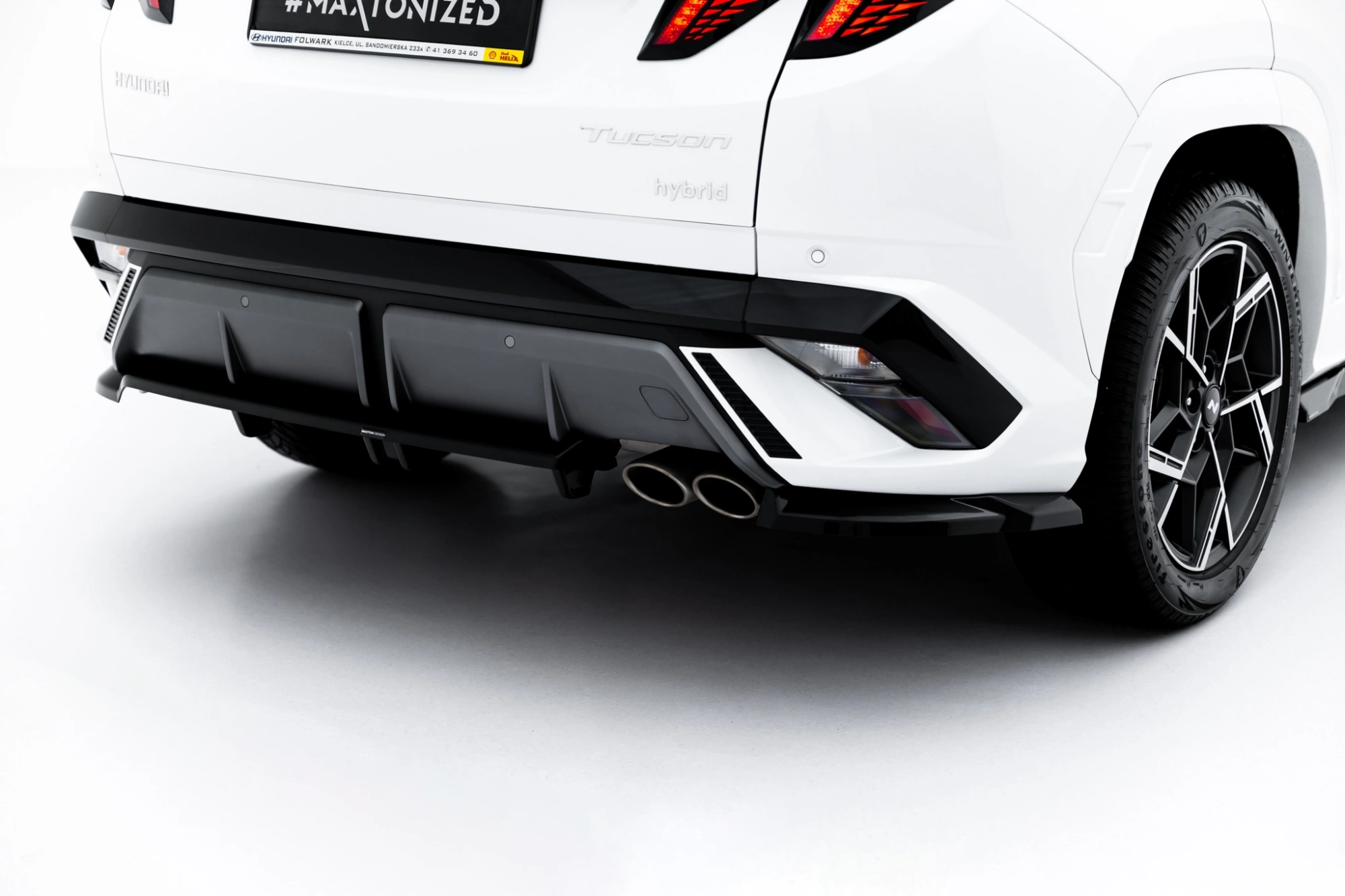 Diffusor Hyundai Tucson N-Line Mk4 Facelift Glans Zwart Maxton