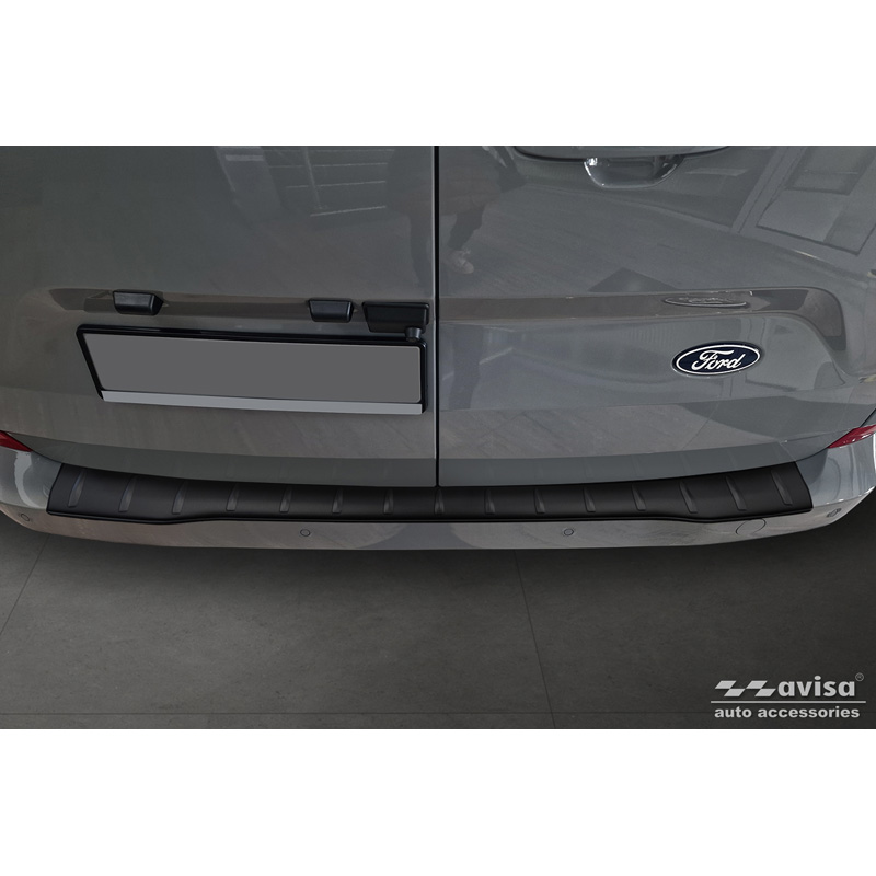 Matzwart RVS Achterbumperprotector  Ford Transit Custom & Tourneo Custom (V710) 2023- / Volkswagen Transporter T7 2024- 'Ribs'