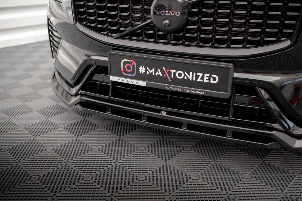 Voorspoiler Volvo XC60 R-Design Facelift Maxton Glans Zwart