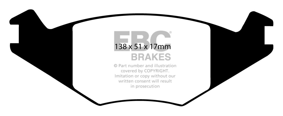EBC Brakes SEAT Cordoba 1.4 95-99 Remblokken voorzijde