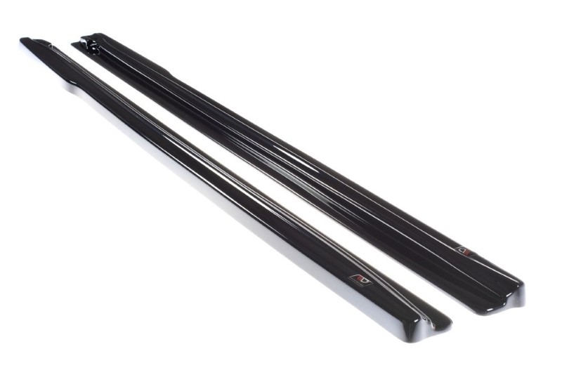 Zijskirts Diffusers Fiat 500 Abarth MK1 Glanzend Zwart