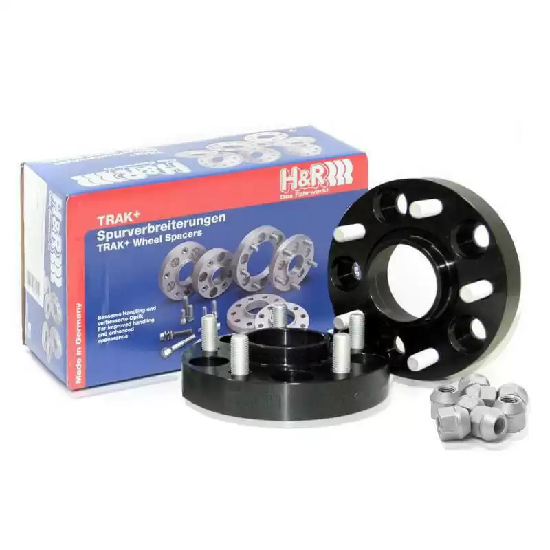 H&R DRM-Systeem Spoorverbreders 30mm 4x100 - Naaf 54,1mm - Boutmaat M12x1,5 -   Fiat/Kia/Mazda/Toyota - Zwart
