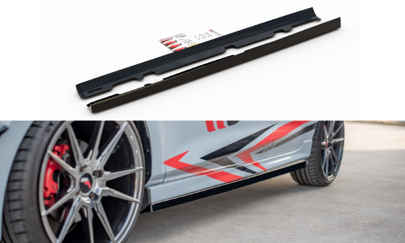 Zijskirts Diffusers Ford Fiesta Mk8 ST / ST-Line V.2 Glanzend Zwart