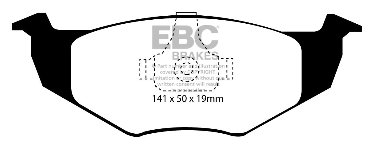 EBC Brakes VW BEDRIJFSWAGEN Golf Van 1.9 D 95-97 Remblokken voor